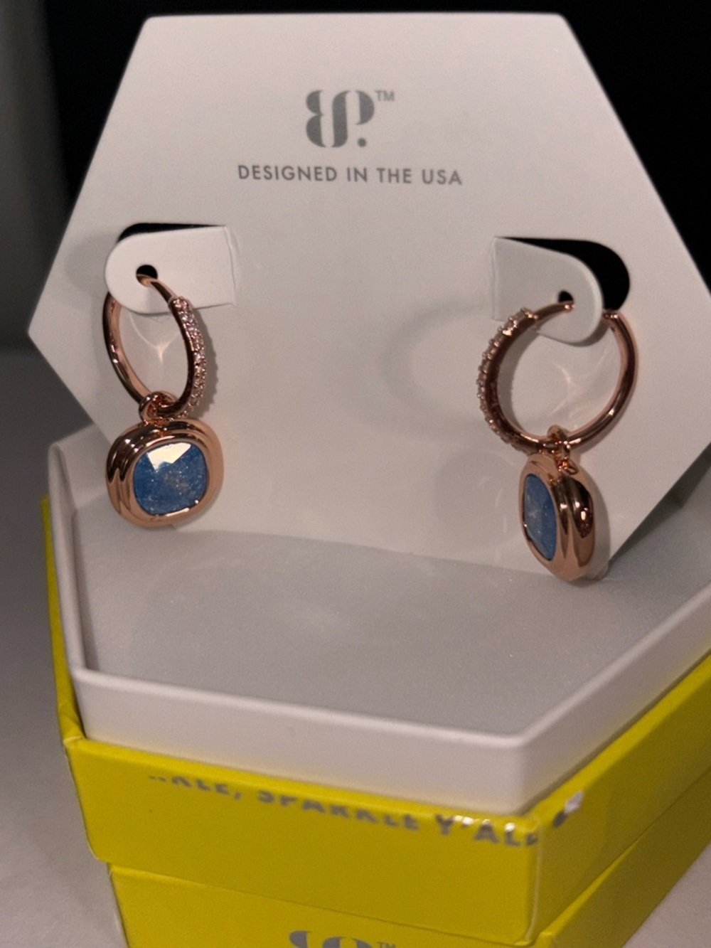 bp Rose Gold Hoop Earrings “Dancing Fireflies in Softness”